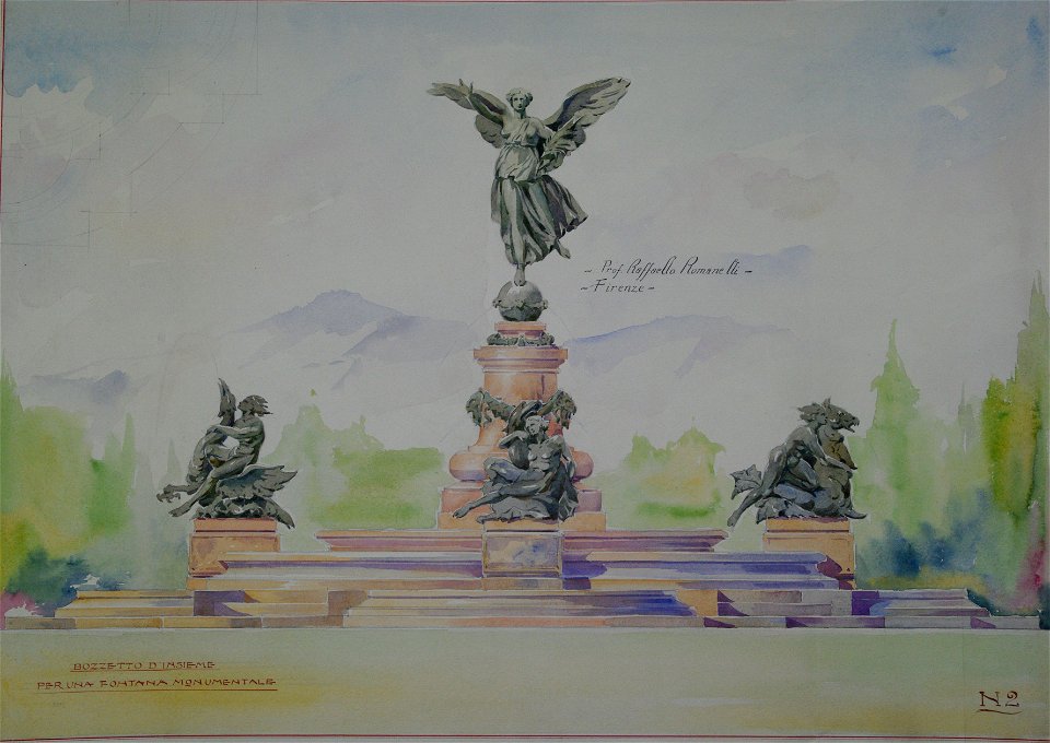 Raffaello Romanelli - Proiect pentru o fântână monumentală 3