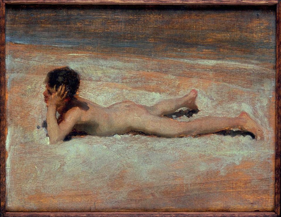 Ragazzo nudo sulla spiaggia John Singer Sargent