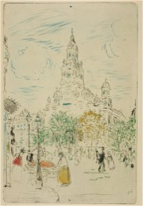 Raffaëlli - Place de la Trinité, Paris, small plate, 1927.4867