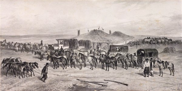 Raffet - Poste aux chevaux, Moldavie, 19 July 1837