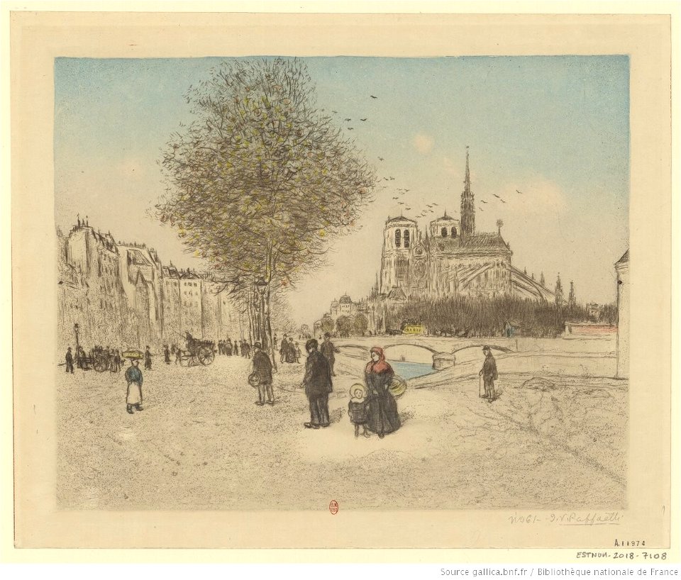 Raffaëlli - Le quai de la Tournelle, 6ème état, btv1b53187027b