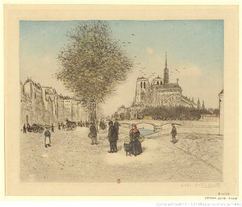 Raffaëlli - Le quai de la Tournelle, 6ème état, btv1b53187027b