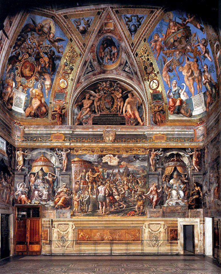 Raffaello Sanzio - View of the Sala di Constantino - WGA18764