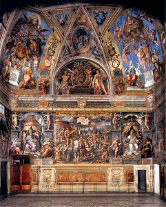 Raffaello Sanzio - View of the Sala di Constantino - WGA18764