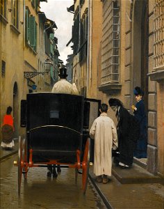 Raffaello Sorbi-Boarding the Carriage, Rome