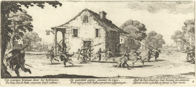 Raid from The Miseries and Misfortunes of War by Jacques Callot