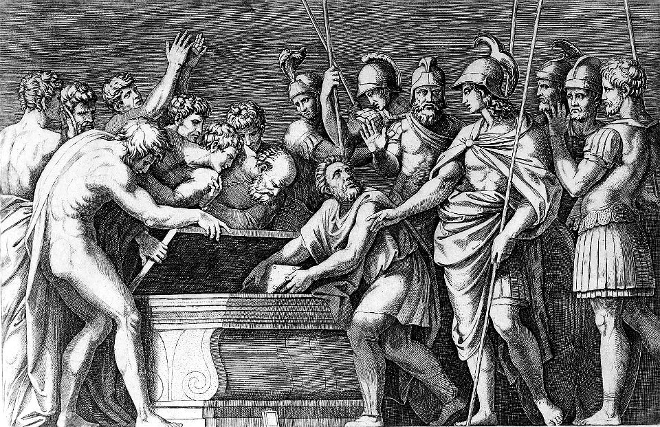 Raimondi - Alexander the Great Preserving the Works of Homer, P1225