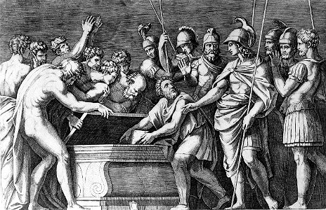 Raimondi - Alexander the Great Preserving the Works of Homer, P1225
