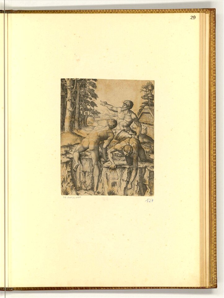 Raimondi - Drei Männer bei einer Felswand, ItI1729