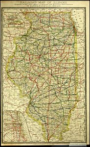 Railroad map of Illinois (NBY 15569)
