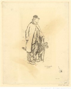 Raffaëlli - L'homme et son chien, 2ème état, btv1b531870386