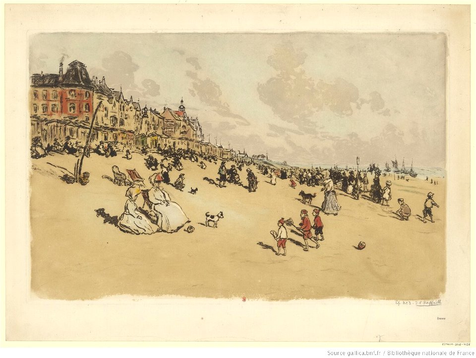 Raffaëlli - La petite plage (La Panne), 4ème état, btv1b531870134