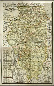 Railroad map of Illinois (NBY 15600)
