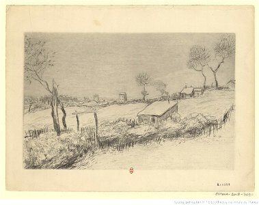 Raffaëlli - La neige, soleil couchant, 5ème état, btv1b53187017x