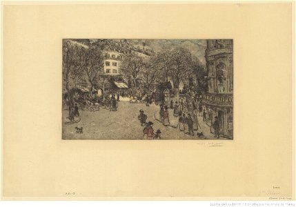 Raffaëlli - Le boulevard des Italiens, petite planche, 3ème état, btv1b531870223