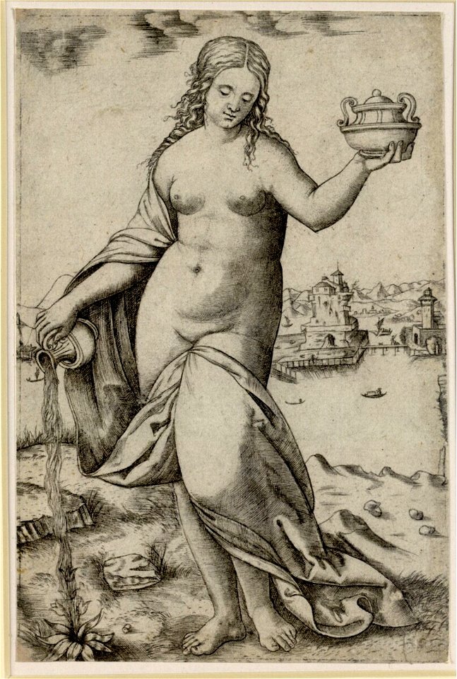Raimondi - Frau, eine Pflanze gießend, DG1952314