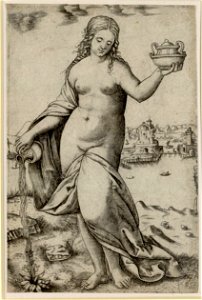 Raimondi - Frau, eine Pflanze gießend, DG1952314