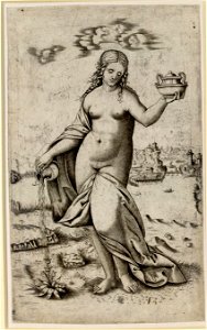 Raimondi - Frau, eine Pflanze gießend, DG1952315