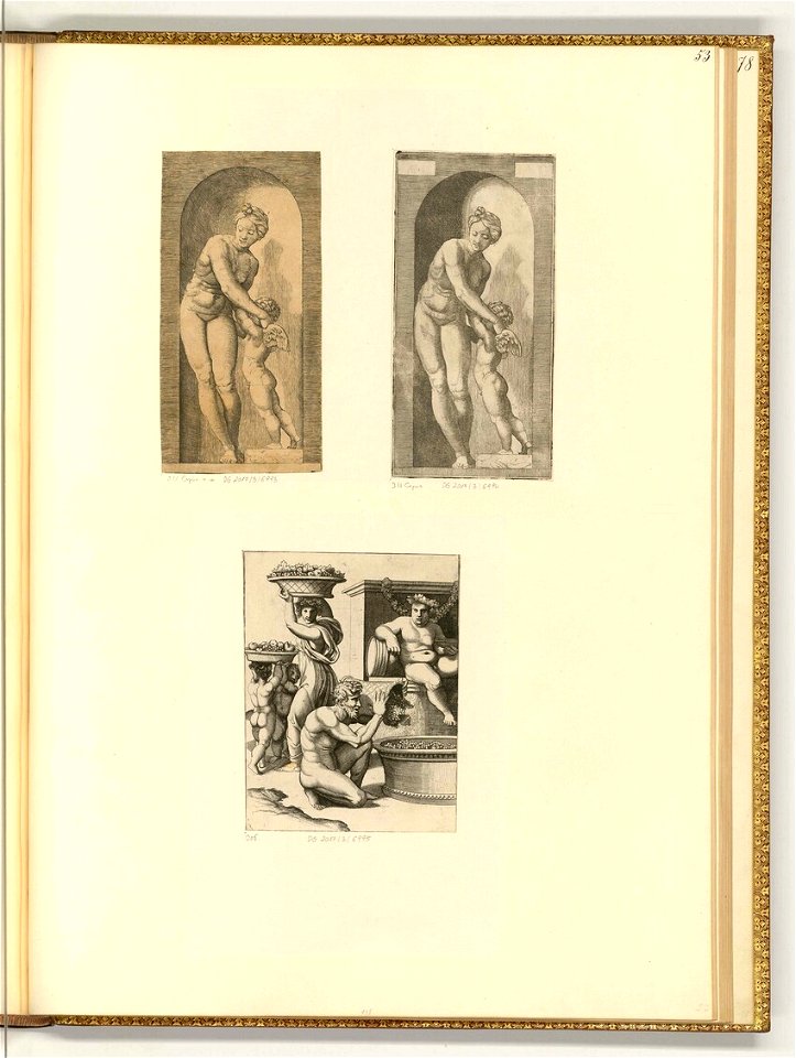 Raimondi - Venus und Amor in einer Nische; La Vendange, ItI2053
