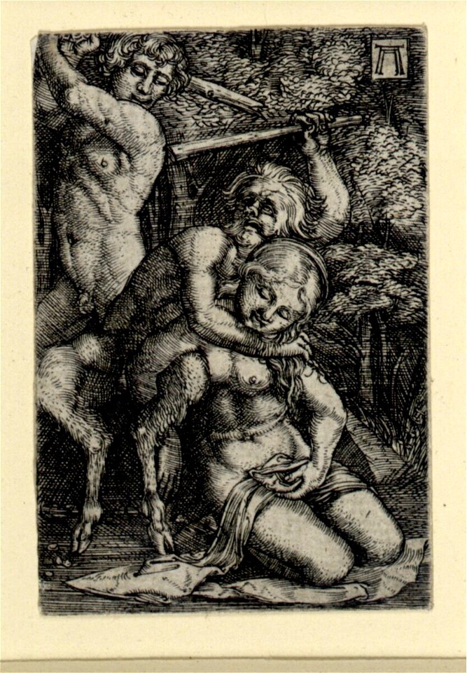 Altdorfer - Zwei Satyrn, wegen einer Nymphe kämpfend, DG19261715