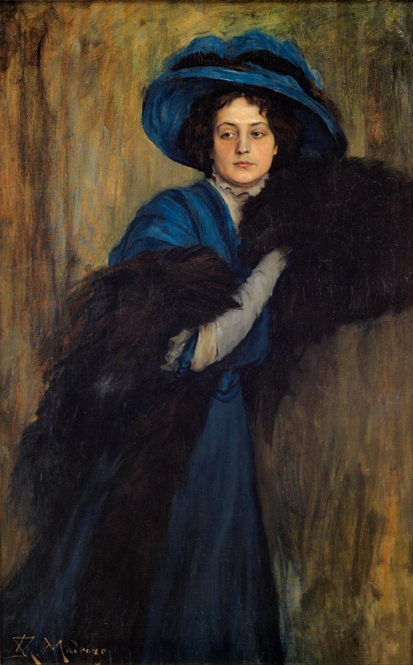 Raimundo de Madrazo - Portrait of a Lady in Blue - Google Art Project