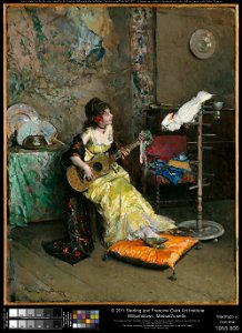 Raimundo de Madrazo y Garreta - Woman with a Parrot - 1955.800 - Clark Art Institute. Free illustration for personal and commercial use.