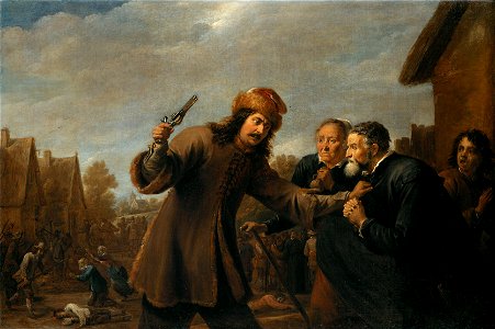 Raid on a Village by David Teniers d. J. - 1648
