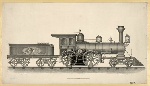 Railroad engine) - W.J. Morgan & Co. lith., Cleveland, O. ; designed by A.J. Johnson, Cleveland, O LCCN93510523