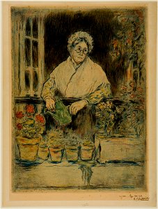 Raffaëlli - The Old Lady's Garden, M14460