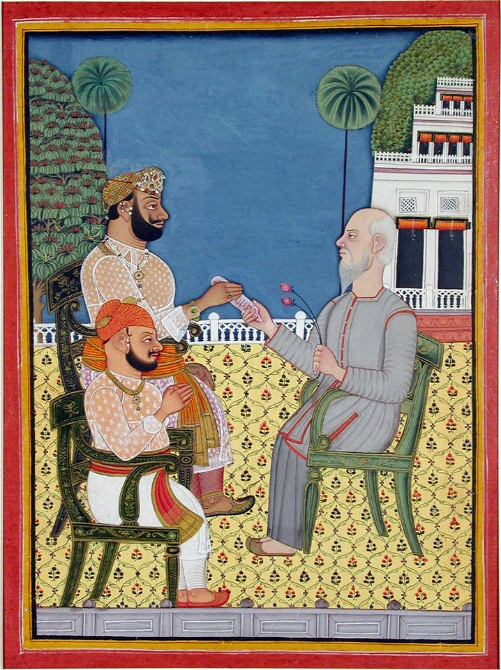 Raja Balewant Singh Sopura, Rao Moti Lalji Vakil and Major MacPhurson (6124577147)
