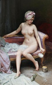 RAIMUNDO DE MADRAZO Y GARRETA - Después del baño (Museo del Prado, Madrid, c. 1895)