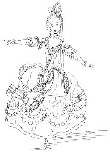 Rameau - Zoroastre - costume scetch by Louis-René Boquet, 1769 - Mlle Audinot, Bactrienne retouched