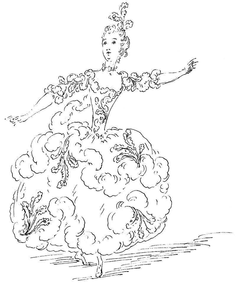 Rameau - Zoroastre - costume scetch by Louis-René Boquet, 1769 - L'Air retouched