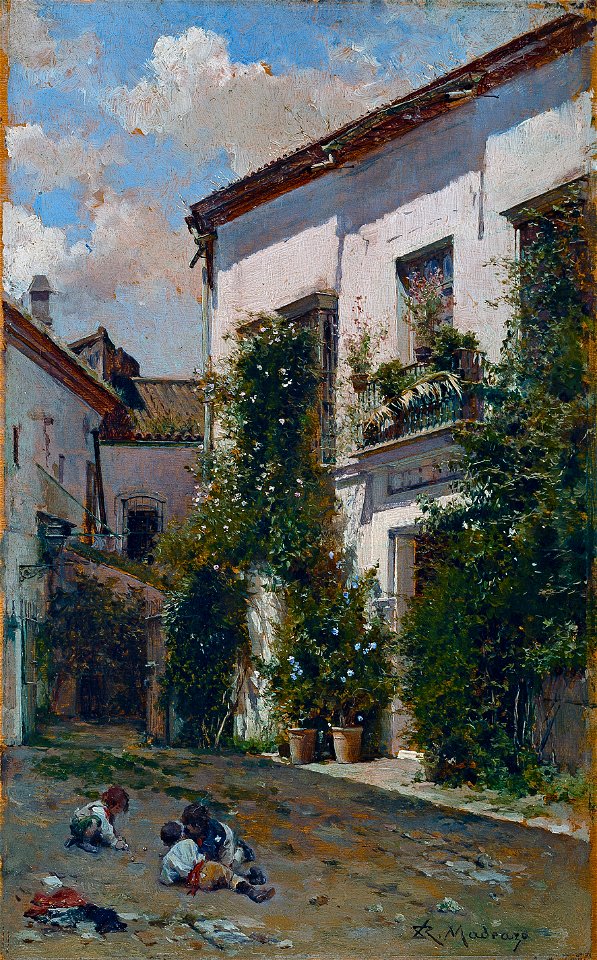 Raimundo Madrazo - El patio de San Miguel en la Catedral de Sevilla