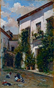 Raimundo Madrazo - El patio de San Miguel en la Catedral de Sevilla