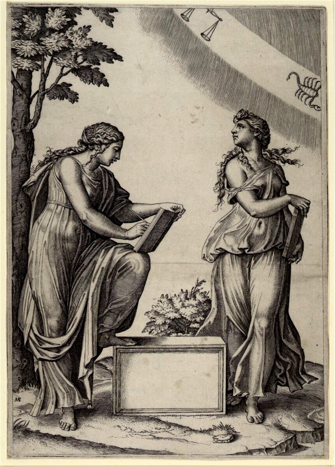 Raimondi - Zwei Frauen mit den Sternzeichen Waage und Skorpion, DG1971403