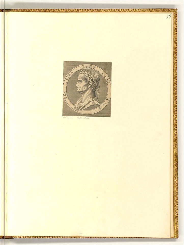 Raimondi - Porträt Kaiser Galba im Profil (Rundbild), ItI2079