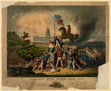 Raising the flag May 1861 - from the original picture by Winner ; engrd. by L.N. Rosenthal (...). LCCN2003689290