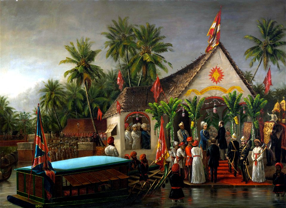 Raja ravivarma painting 50 historic meeting