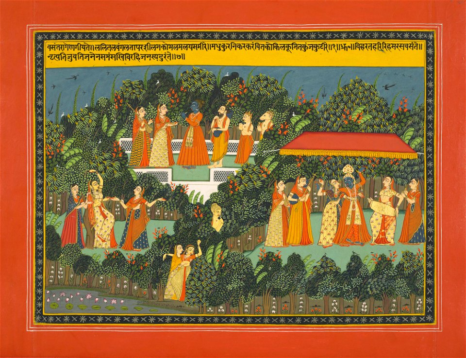 Rajput - Folio from the Gita Govinda. - RCIN 1005114.v - Royal Collection