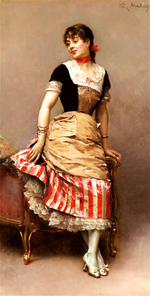 Raimundo Madrazo - Portrait of Aline Masson Leaning on a Sofa