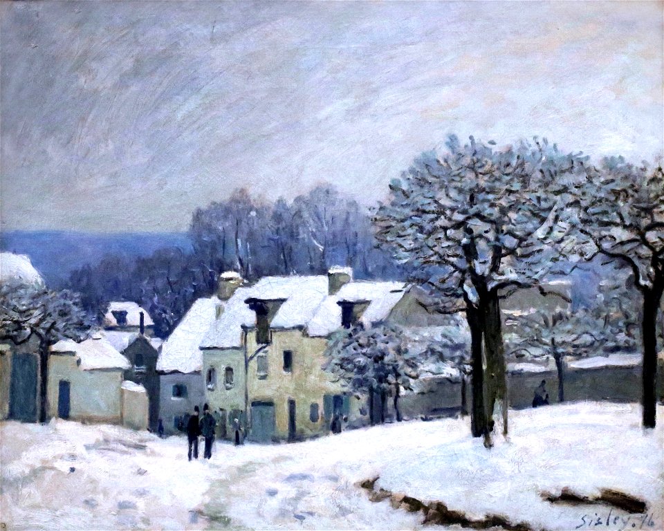 Place du Chenil à Marly, effet de neige