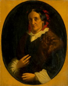 Rakúsky maliar z 2. polovice 19. storočia - Portrait of a Woman - O 2250 - Slovak National Gallery. Free illustration for personal and commercial use.