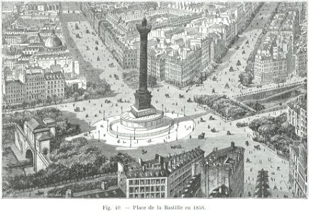 Place de la Bastille en 1858