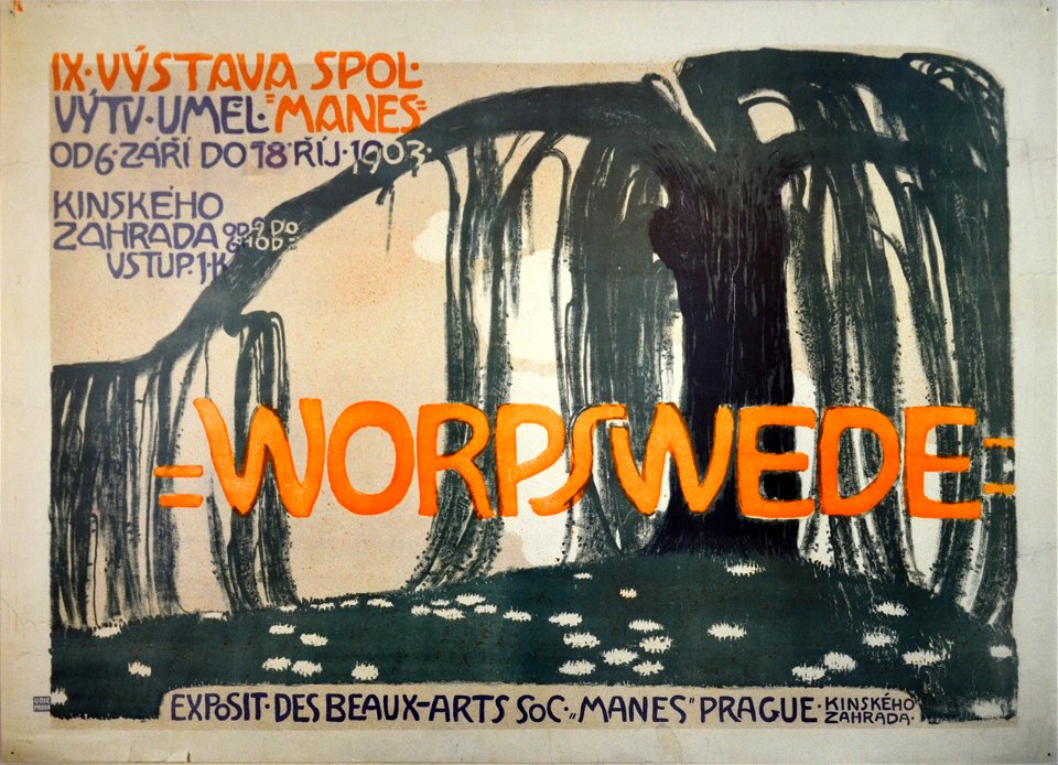 Plakát Jana Preislera k výstavě Worpswede 1903
