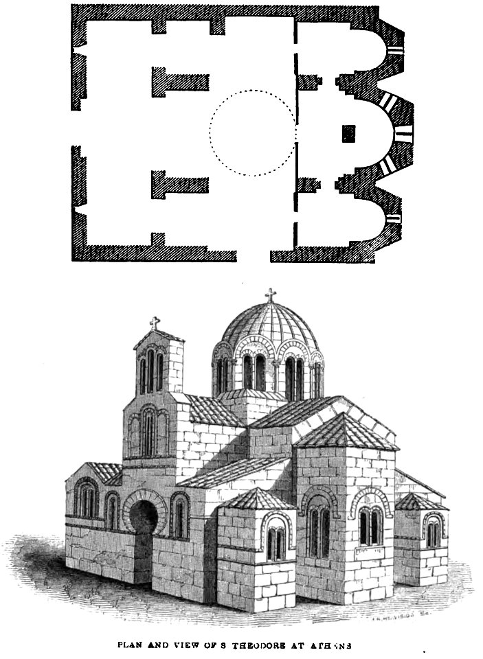 Plan and view of S Theodore at Athens. John M. Neale. A history of the Holy Eastern Church. P.271