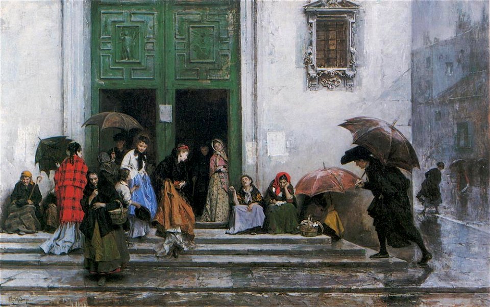 Raimundo Madrazo - Coming out of Church