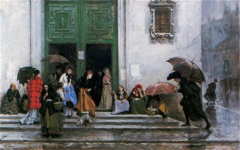 Raimundo Madrazo - Coming out of Church