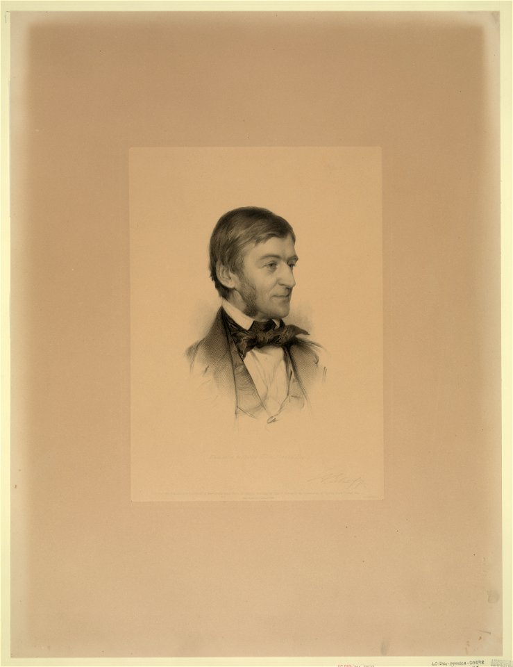 Ralph Waldo Emerson, head-and-shoulders portrait, facing right) - engraved and published by S.A. Schoff ... from an original drawing by Sam W. Rowse in the possession of Charles Eliot LCCN2005677205