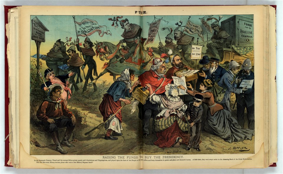 Raising the funds to buy the presidency - J. Keppler. LCCN2012645430